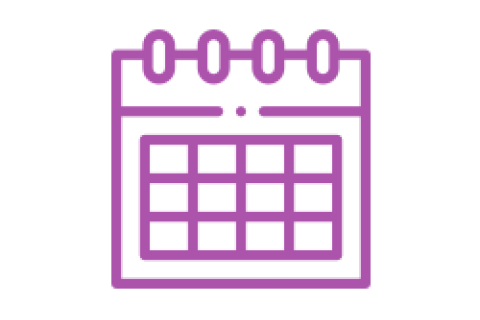 Image of calendar in icon format